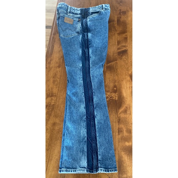 Wrangler Westward High Rise Bootcut Jeans Blue Two Tone Color Block 31x30 - Picture 3 of 16